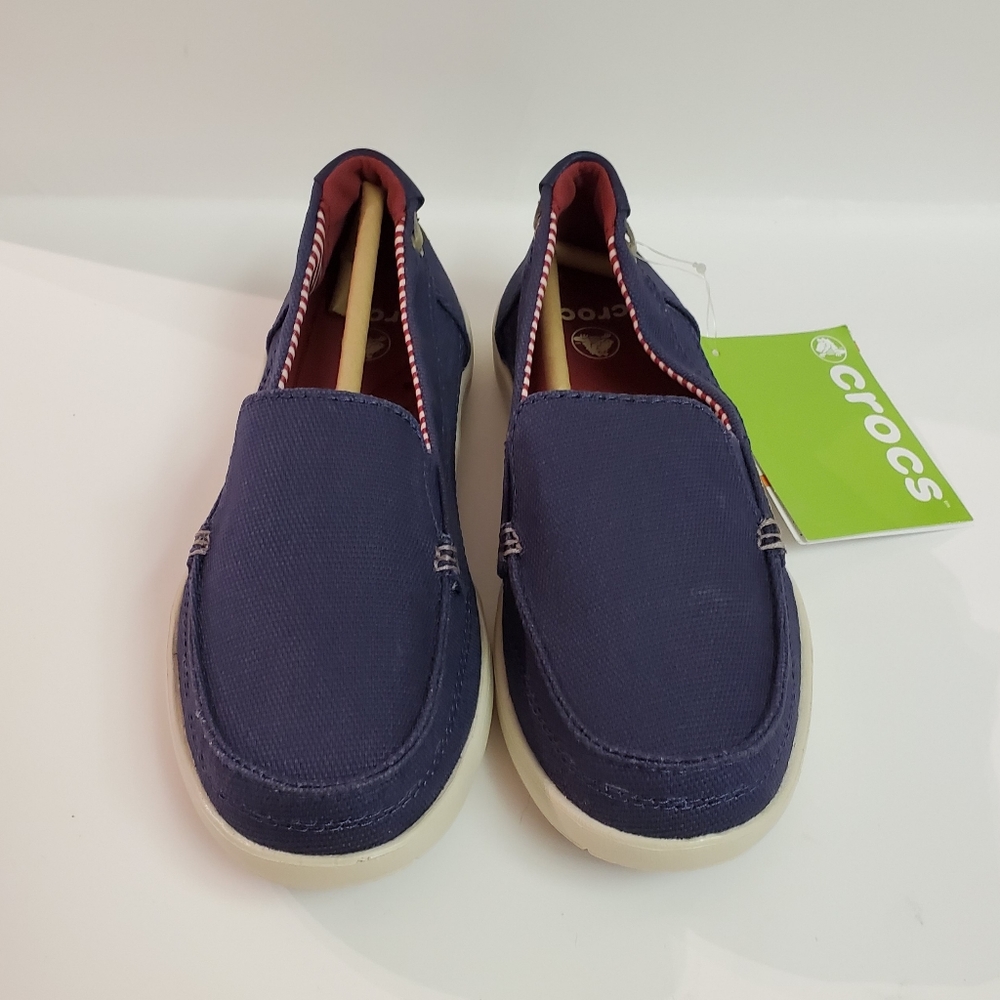 Crocs Walu Canvas Loafer Nautical Navy Stucco 5